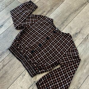 BP Long Sleeve Plaid Top
